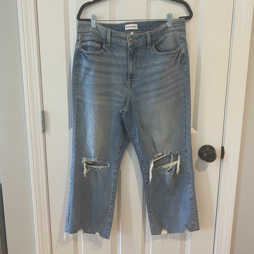 Studio Blue‎ Distressed Straight Leg Jeans - Size 32